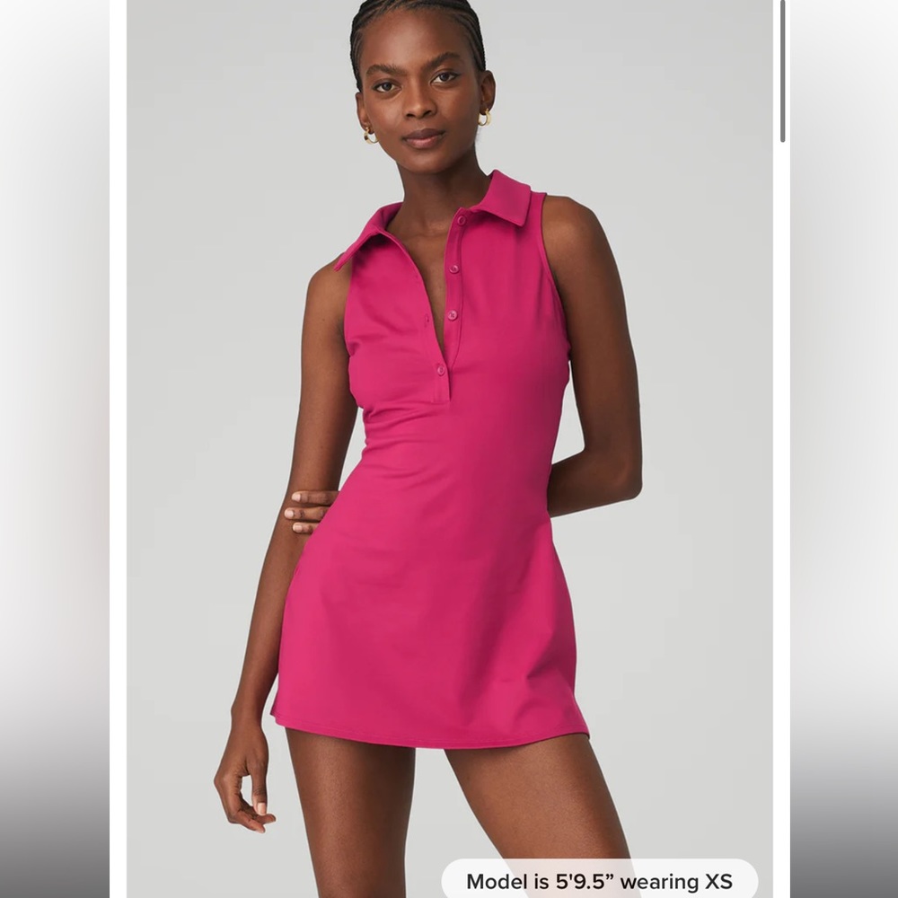 Alo Charmed Tennis Dress - BLACK